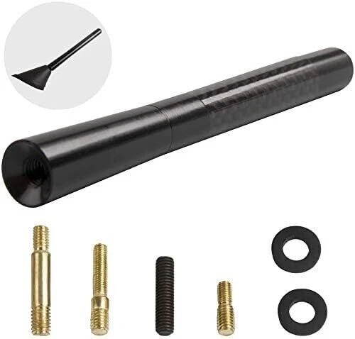 Antena corta de fibra de carbono de 3" para receptor Ariel AM/FM Toyota TRD Sports Foto 2 de 3