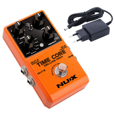 Nux Time Core Deluxe MKII Delay Pedal Effektgerät mit keepdrum Netzteil