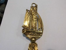 Antique Vintage Torquay Brass Ship Shoe Horn Marked C A-Collectible
