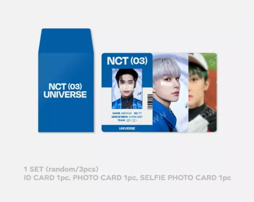 NCT Universe SMTOWN OFFICIAL MD GOODS ID CARD + PHOTO CARD SET (RANDOM) SEALED