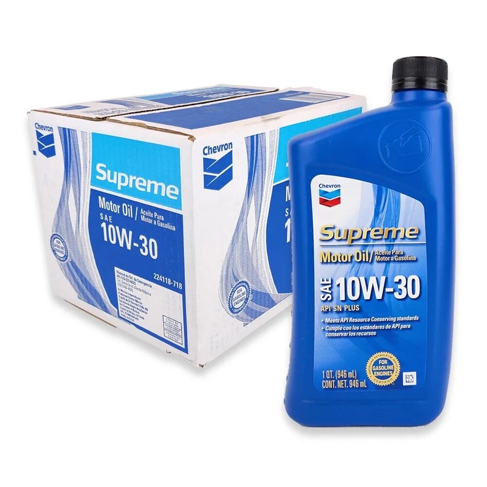Chevron 224118-721 Supreme Motor Oil SAE 10W-30 | Synthetic Blend