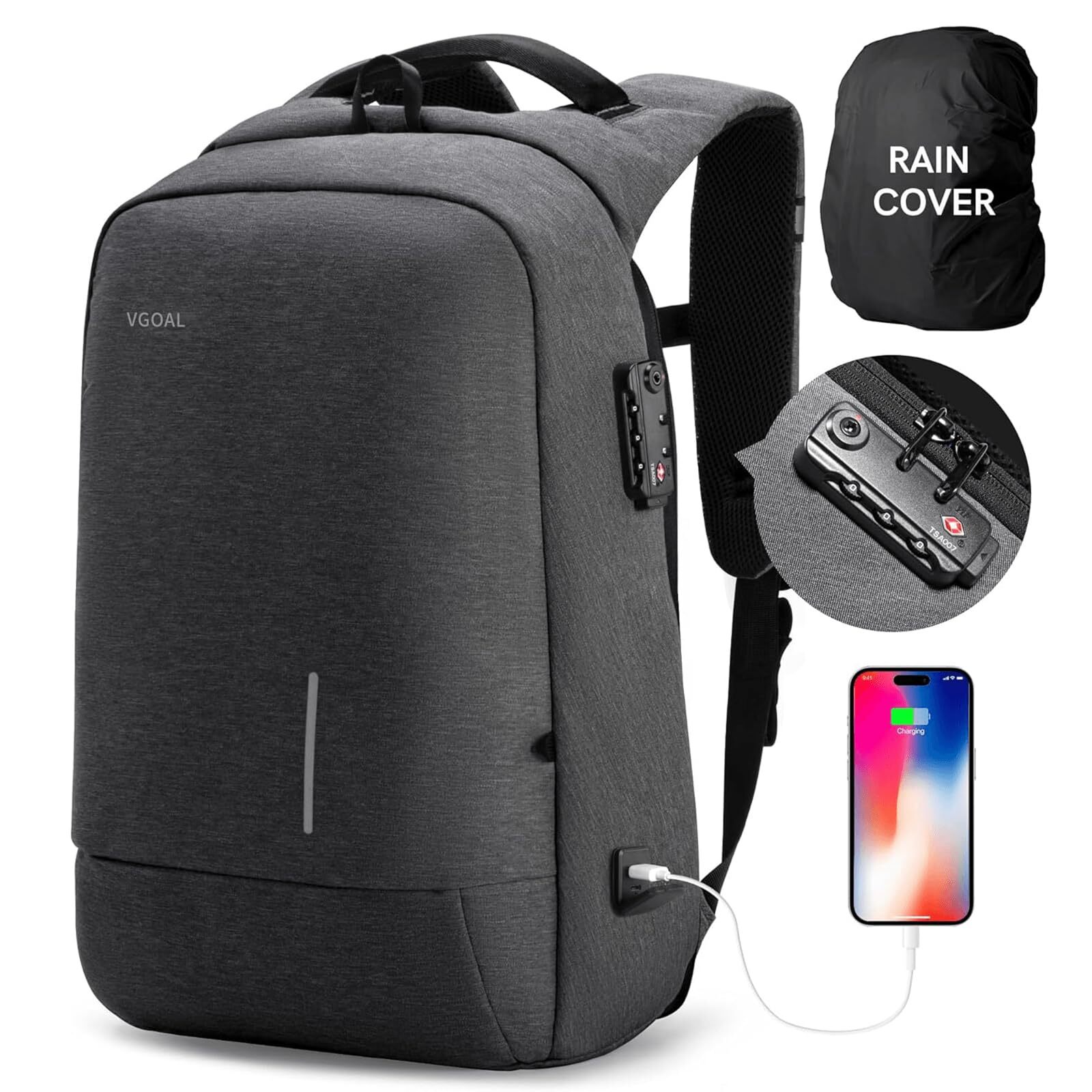 17.3 Inch Anti-Theft Laptop Backpack for Business Travel Carry-On-image