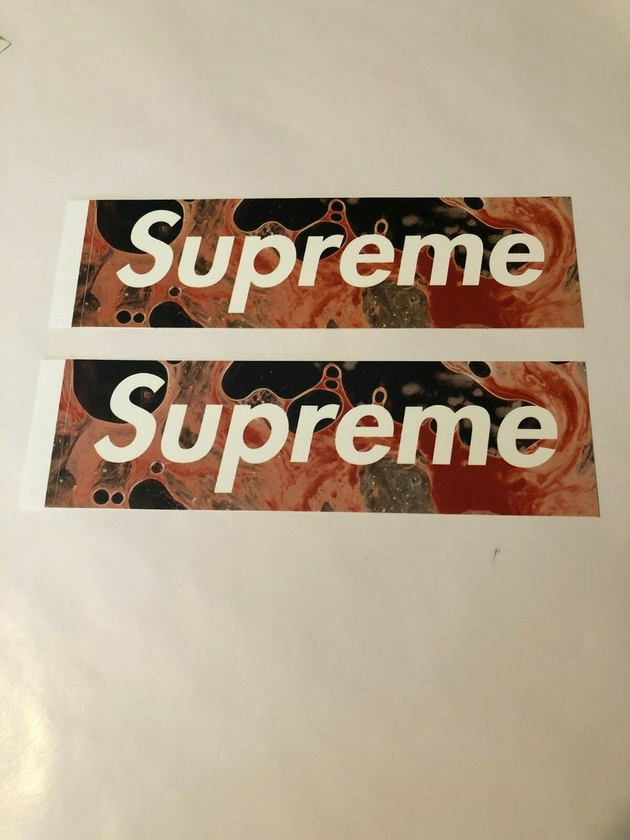 Supreme Stickers Blood and Semen Box Logo Lot of 2! BOGO F/W 2017