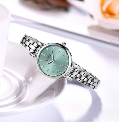 CURREN Women Analog Watch Elegant Rhinestone Steel Girls Wristwatch Female Watch - Picture 7 of 19