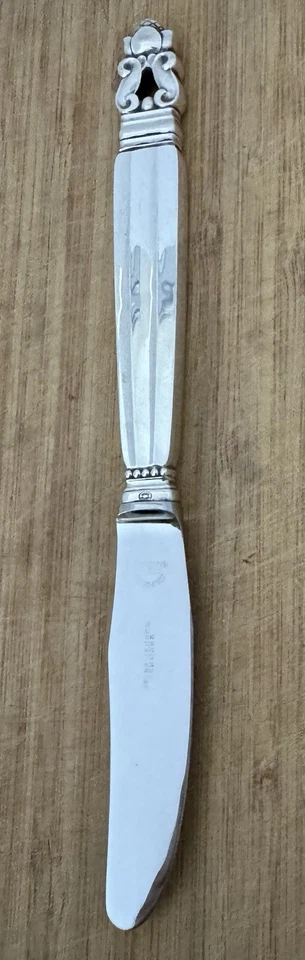 CUCHILLO(S) DE CENA GEORG JENSEN PATRÓN BELLOTA ESTERLINA 9" MANGO LARGO Foto 3 de 4