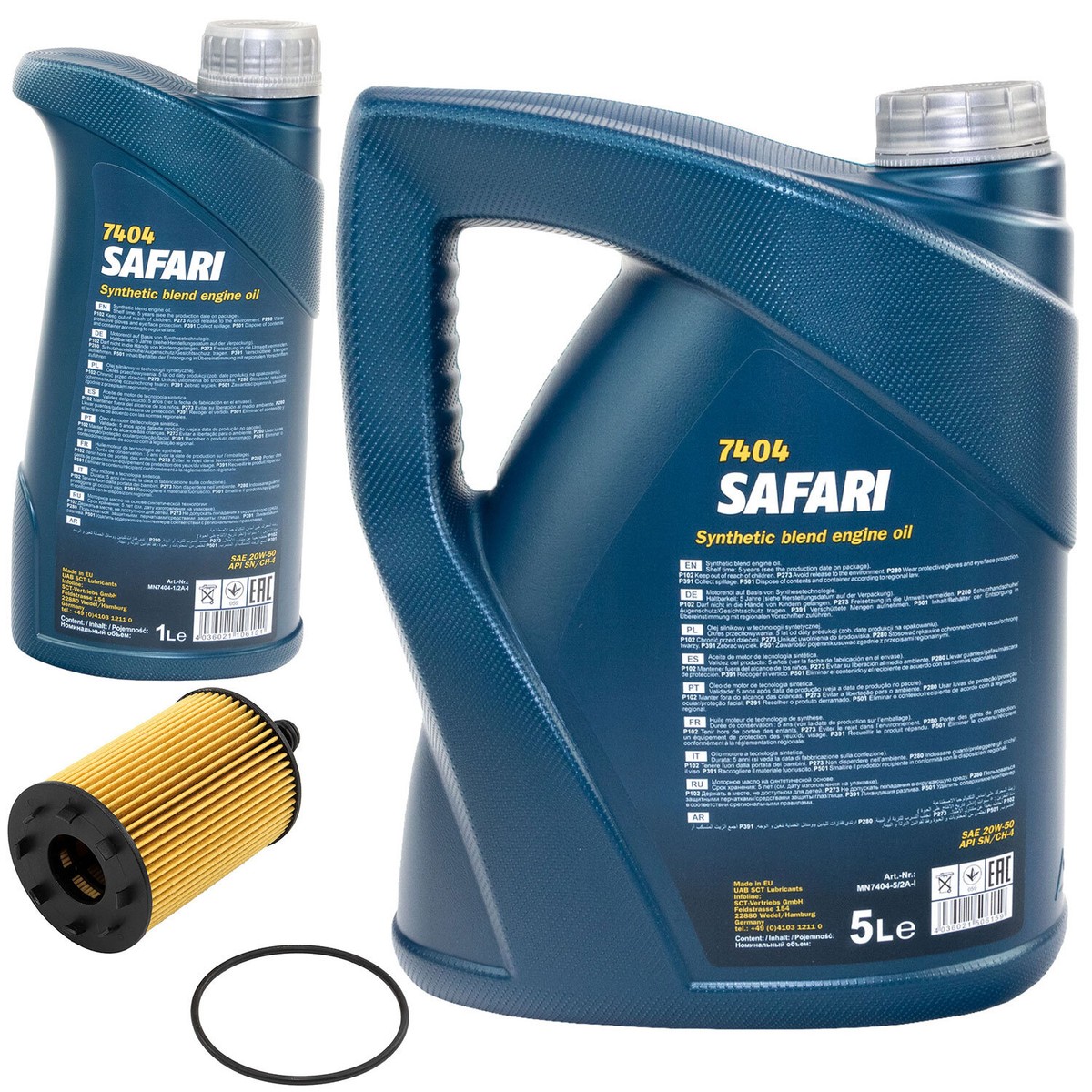Motoröl Set MANNOL 20W-50 6 Liter + Ölfilter für Audi TT VW