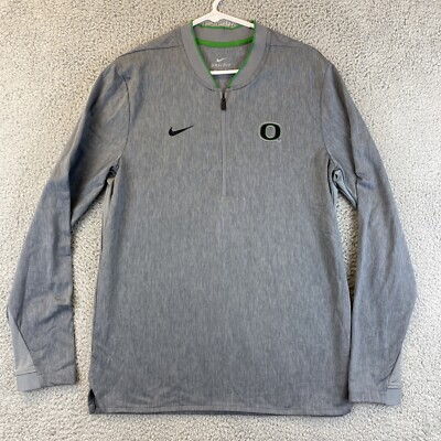 Oregon Ducks Nike Men's 1/2 Zip Element Pullover Jacket Size: M Gray / 55-21