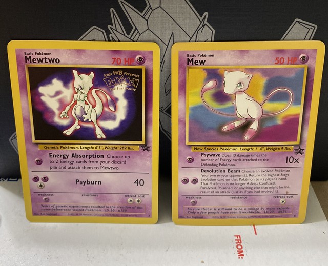 MEWTWO 3BLACK STAR PROMO 150 FIRST MOVIE POKEMON CARD