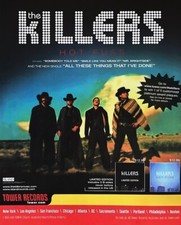 2005 THE KILLERS Genuine Vintage Print Ad - Ad only, not the CD HOT FUSS 10"x12"
