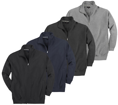 Redfield Herren Sweatjacke Stehkragen 2XL bis 10XL Übergröße Sweatshirt Jacke