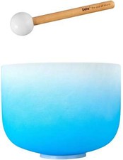 Sela SECCU10G Quarzo Cristallo Suoneria G 432Hz 10" Blu Bowl Collo Chakra
