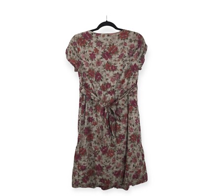 Garnet Hill Womens Fit Flare Floral Dress Size Cotton Pleated Prairie  Summer