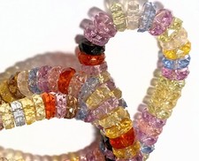 Transparent Acrylic 3x7mm Faceted Rondelle Bead MIX w/ 1.8mm Hole 36" Std 288  