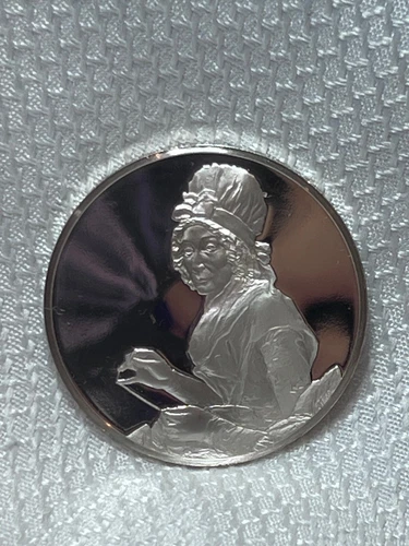 1976 FM Sterling Silver 31.6 Grams Proof Mrs. Richard Yates Gilbert Stuart