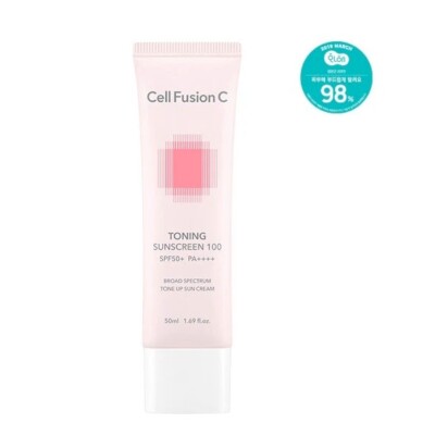 Cell Fusion C Toning Sunscreen 100 SPF50+ PA++++ 50ml UV Sun Block Sun Cream NEW