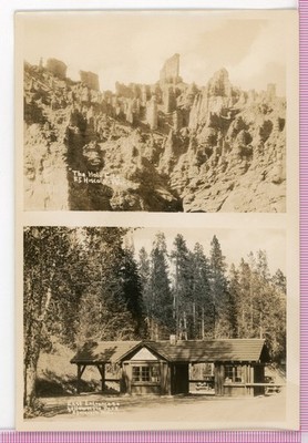 wd2 Vintage  R.J. Huson Yellowstone Park East Entrance Hoodoos 677a