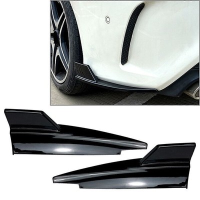 Rear Bumper Canard Vent Kit For Mercedes Benz CLA-Class C117 2013-19 Black