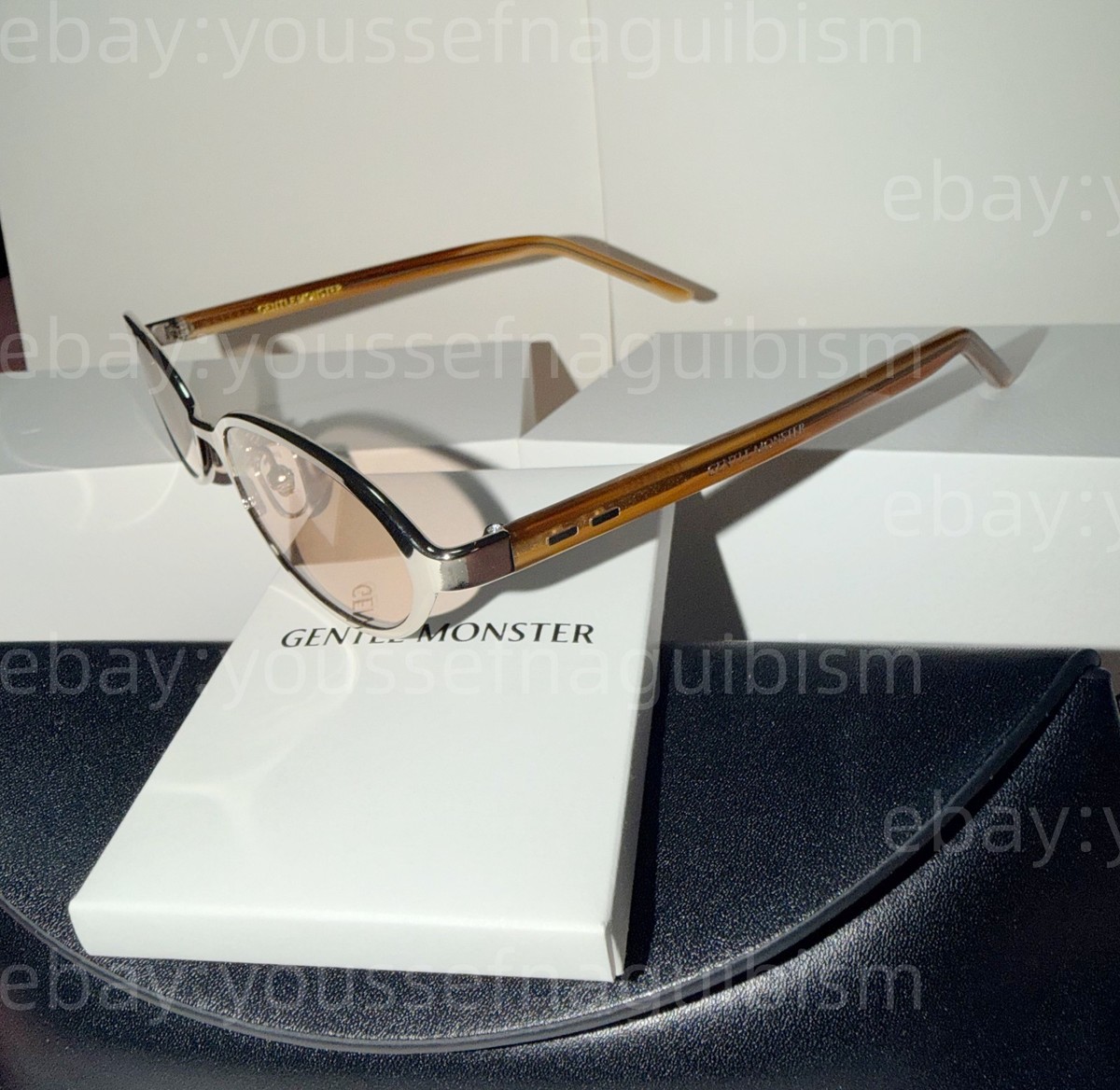 GentleMonster Sunglasses Moody 02(BR) Silver Frame Brown Lenses | eBay