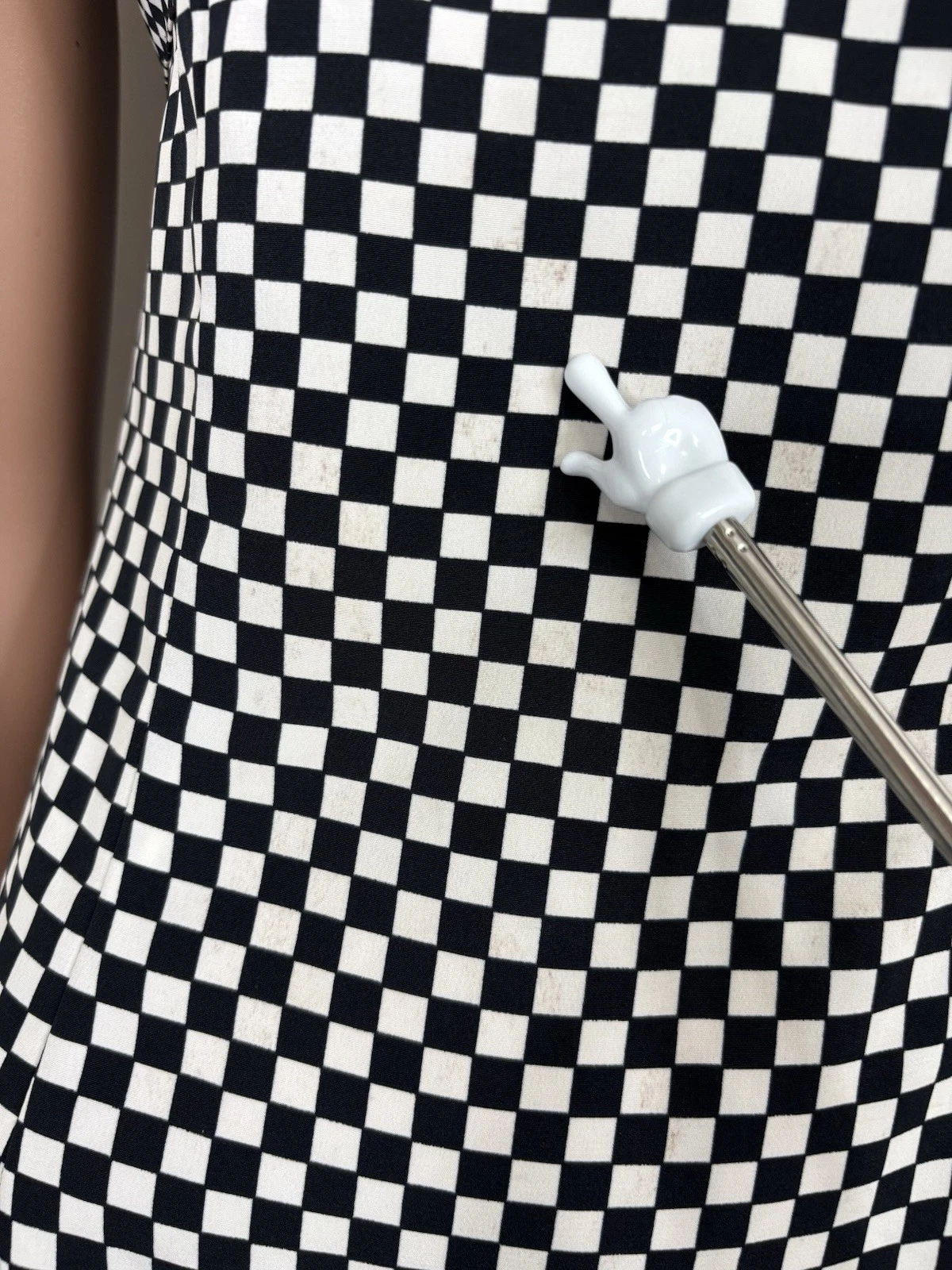 Abito vintage Moschino Jeans nero a quadri S 40