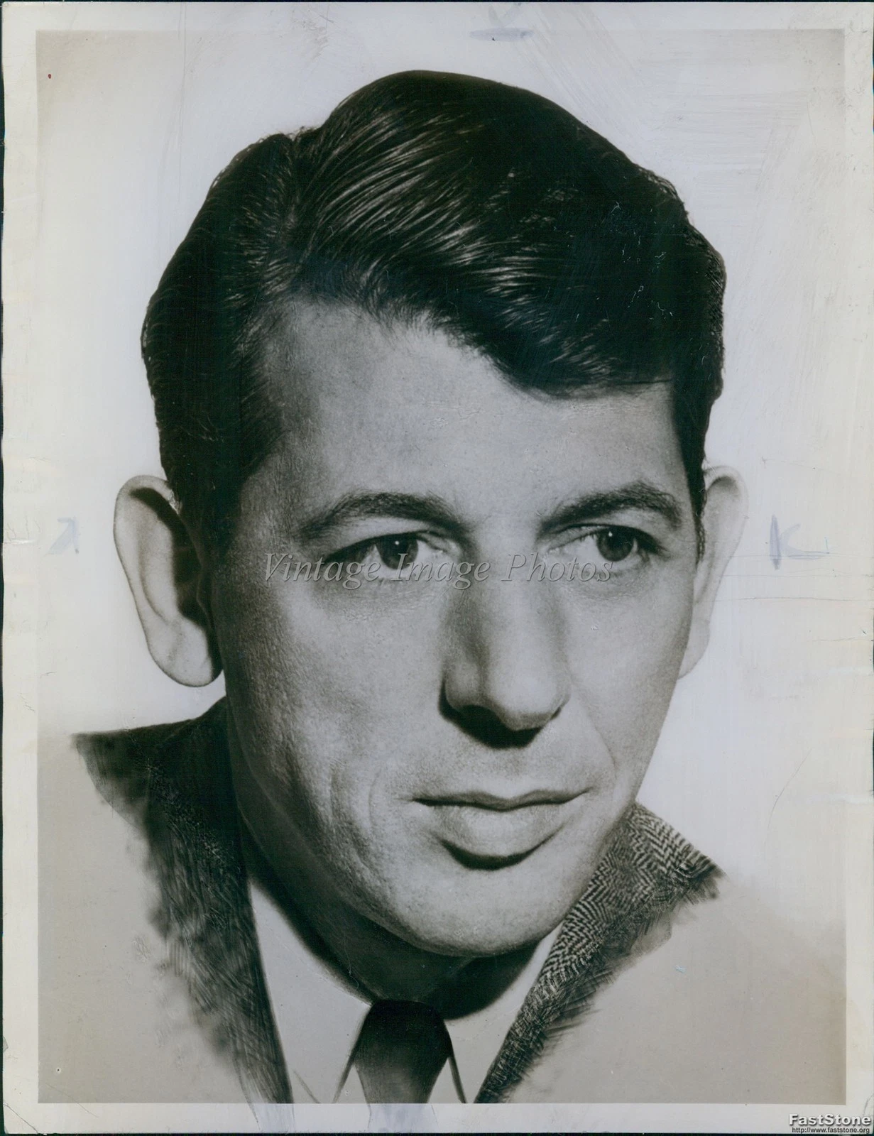 1961年 CBS テレビ ネットワーク ジョン シアルディ アクセント プログラム 写真 7x9 - 画像1/2