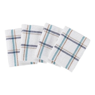 Mainstays 4 Pack 12 x12  Woven Kitchen Dish Cloth Set, Multi.