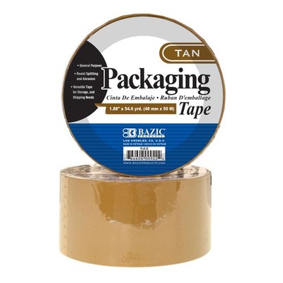 BAZIC Tan Packing Tape 1.88'' X 54.6 Yards, Shipping Mailing Moving Sealing Tapes