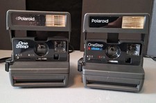 Polaroid One Step Close Up  One Step. 600 Instant Film Cameras. Lot Of 2 Vtg.