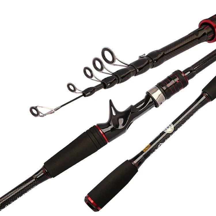 Lure Fishing Rod Carbon Fiber Ultralight Teleacopic Spinning Casting Rod Travel