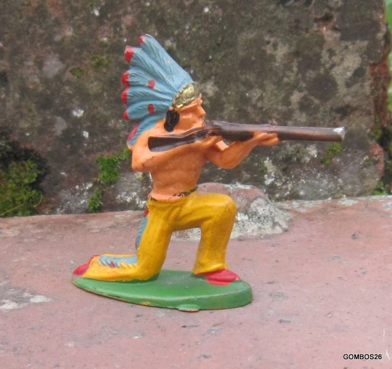 Lot De 10 Figurines Indiens Starlux Farwest + Tente – 1:32, Super état
