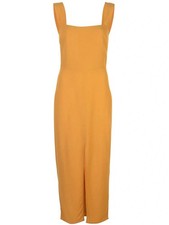 REFORMATION Graciella Split-front Crepe Midi Dress In Yellow 4