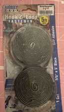 HOOK & LOOP FASTENER 2 PACK BLACK 5FT Hobby Crafts Tools I