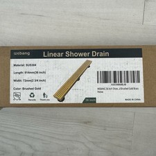 36 Inch Linear Shower Drain Rectangular Floor Drain with Accessories Square Hole
