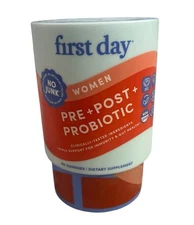 FIRST DAY Women’s 3-in-1 Probiotic Gummies - Prebiotic + NEW SEALED Exp 06/2026