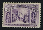 CKStamps: US Stamps Collection Scott#235 6c Columbian Mint HR OG Tiny Thin