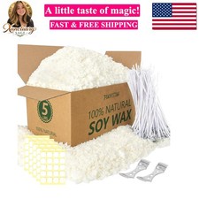 Soy Candle Wax for Candle Making 5 lbs Bag, Natural Soy Wax Flakes, No addit...