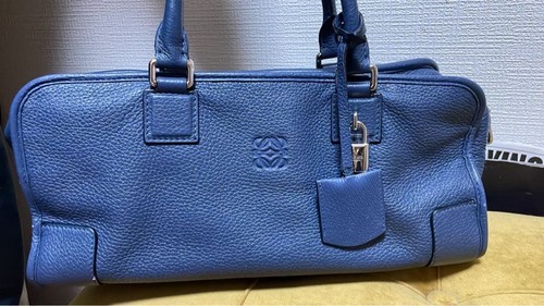 Loewe Amazona Handbag Calfskin Blue