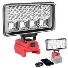 NEW 90W LED Work Light for Milwaukee 18V M18 Battery with Fast USB Charger Port