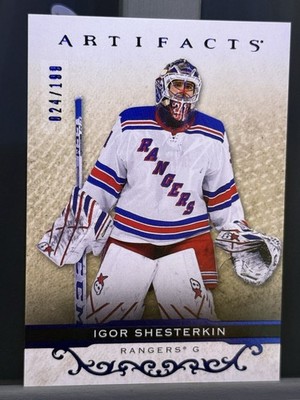 Upper Deck 2021-22 Artifacts Royal Blue Igor Shesterkin Rangers #3 024/199
