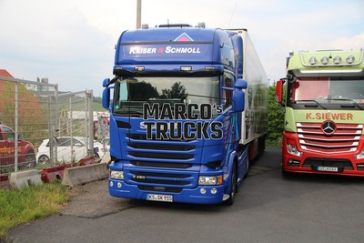 LKW Foto Scania R450 Kühlsattelauflieger Deutschland blau KAISER & SCHMOL #f1wy