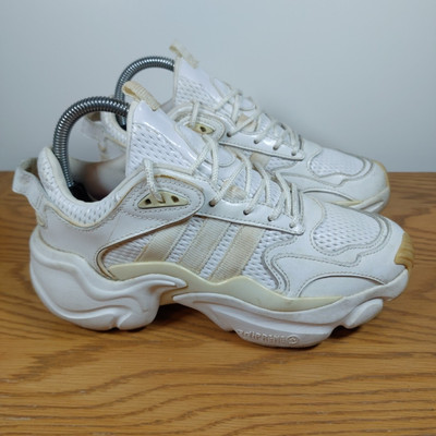 Adidas Originals Magmur Racer Turnschuhe Schuhe Sneaker Gr. UK 4,5 weiß Leder 