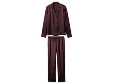 esmara® Damen Satin-Pyjama (Burgunderrot, L(44/46)) - B-Ware sehr gut