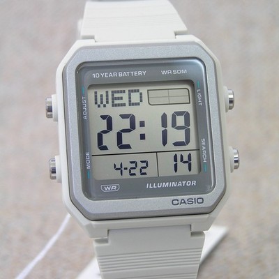 UK STOCK CASIO W-221H-8AV Japan exklusive Digitaluhr klassisches Modell weiß