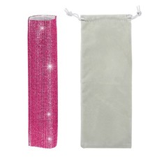 Rose Red Mic Handle Cover - Mic Not Included With Grey Velvet Bag