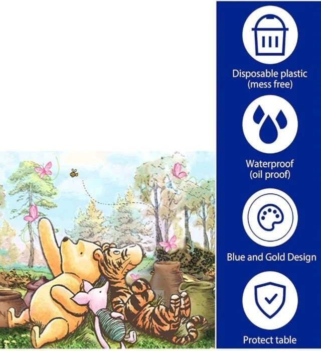 Rectangular TABLECLOTH 2-PACK Classic WINNIE-THE-POOH BABY SHOWER BIRTHDAY PARTY - Image 3 of 3