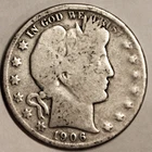 1906-D BARBER SILVER HALF DOLLAR - GOOD - #0579DAC2