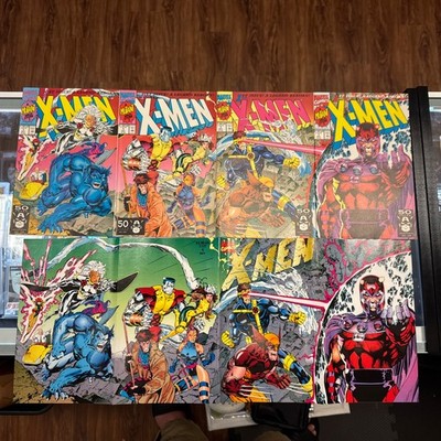 1991 X-men Jim Lee 1 Complete Connecting Set 5 Comics 9.2 Or Better
