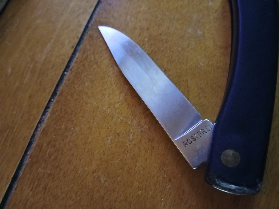 Navaja de Bolsillo Nueva Angus KC44 Negra Grúa Kissing NOS De Colección Foto 2 de 4