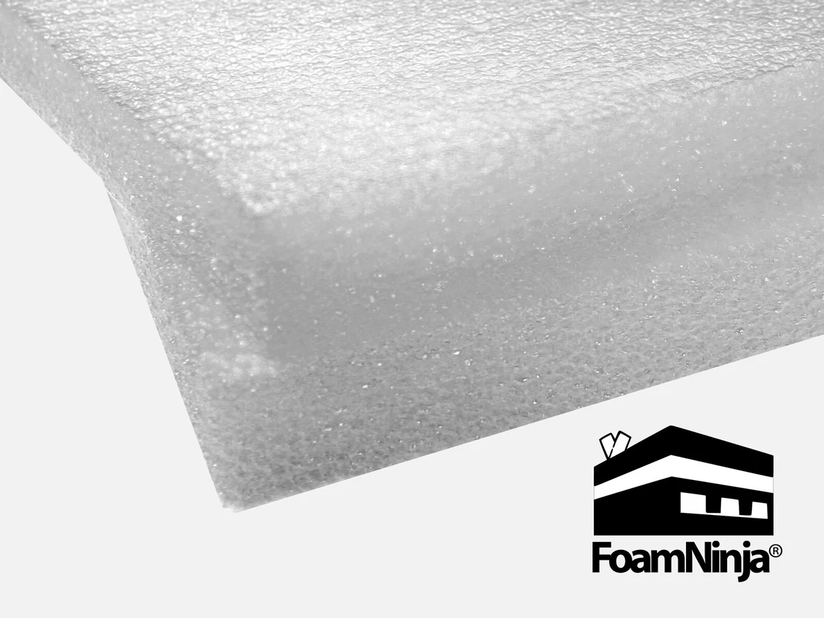 Polyethylene Foam Case Shipping Packaging 10 pack 1 x 12 x 12 White -  1.7 pcf