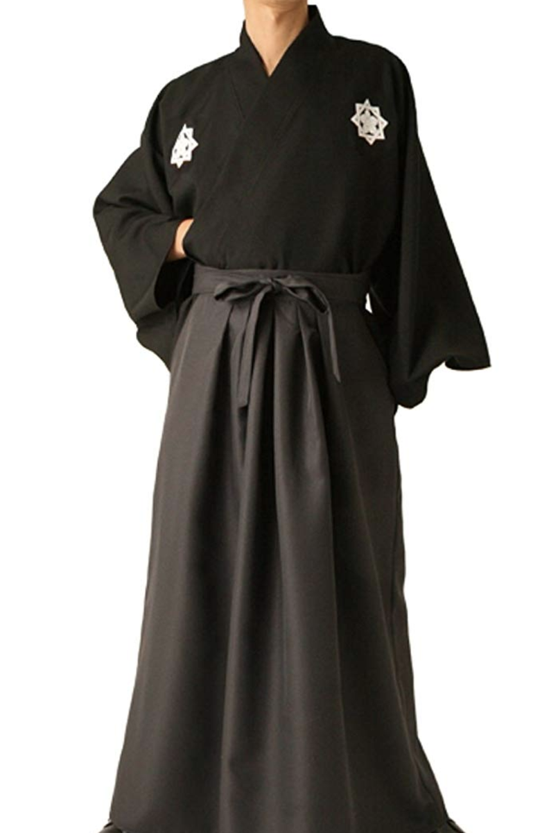 Japanese Men's Kimono Ryoma Sakamoto Samurai Bushi costume Jacket