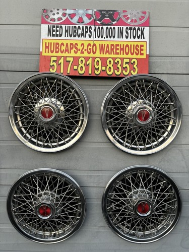 1977-81 Pontiac Firebird Tempest Grand Prix Wire Hubcaps 4 Oem Great Condition
